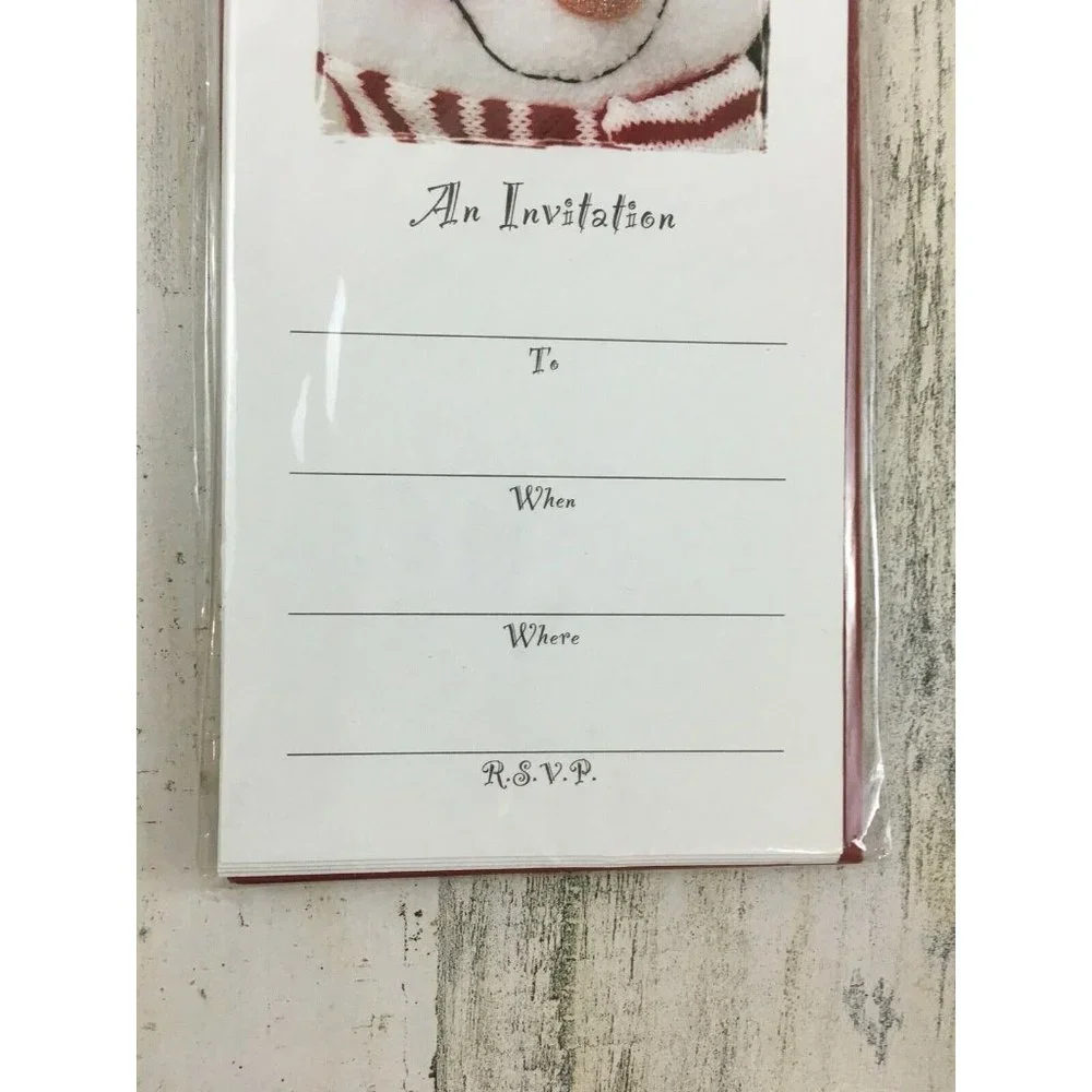 NEW Masterpiece Studios Holiday Christmas Party Invitations Snowman 10 Count